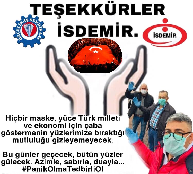 Hiçbir maske, yüce Türk milleti ve ekonomi için çaba göstermenin yüzlerimize bıraktığı mutluluğu gizleyemeyecek. 

Bu günler geçecek, bütün yüzler gülecek. Azimle, sabırla, duayla... #PanikOlmaTedbirliOl