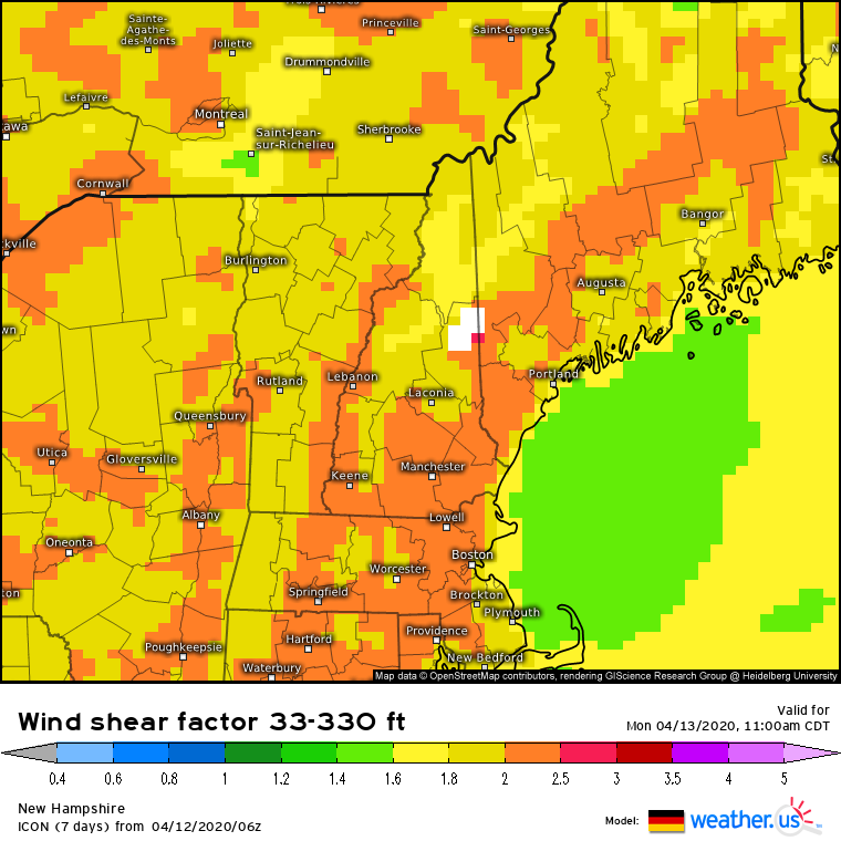 Of course the big question is to what extent can these winds mix down to the surface.Momentum (wind) wants to mix down the gradient frm high momentum (aloft) to low momentum (at the surface). Remember nature doesn't like gradients/imbalance!That gradient will be strong!  #MEwx
