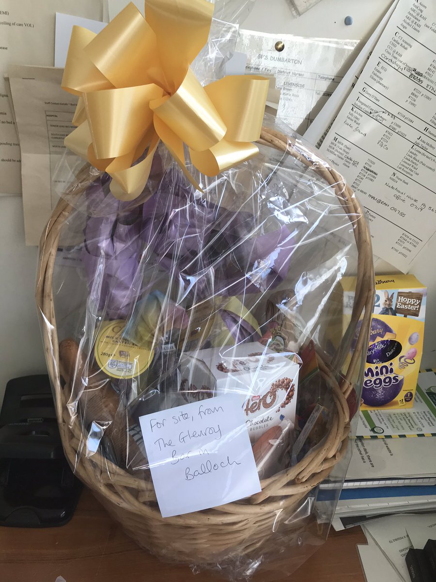 Thank you to the Glenrothes bar in Balloch for the beautiful Easter basket . X