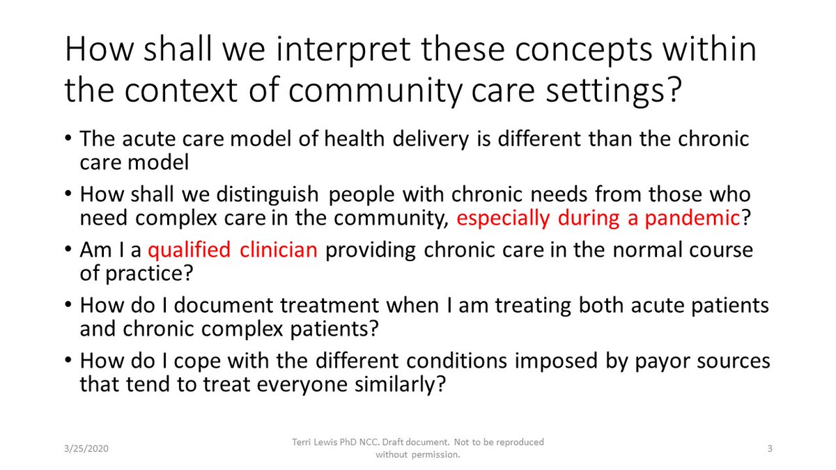 Is there a quantifiable and qualifiable difference between health care delivered in community versus institutitional settings? Are the questions and processes different? How?