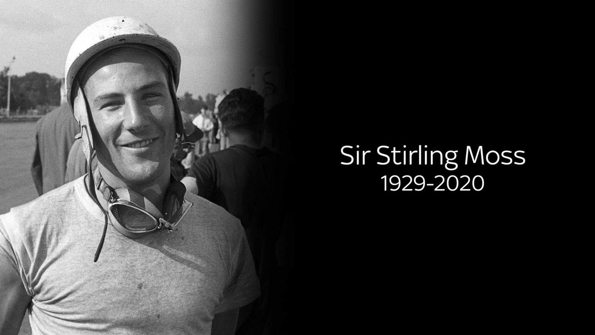 Formula1_Report's tweet photo. Sir Stirling Moss, one of the legends in motor racing, has sadly passed away, aged 90. He will be missed. R.I.P. legend 🏁🏁  (#F1 #Formula1 #FormulaOne #WordPress #Instagram #Moss #StirlingMoss #Formula1Report #F1News #Φ1 #Φόρμουλα1 #Motorsport #Racing) https://t.co/cuwRLUpI7Z