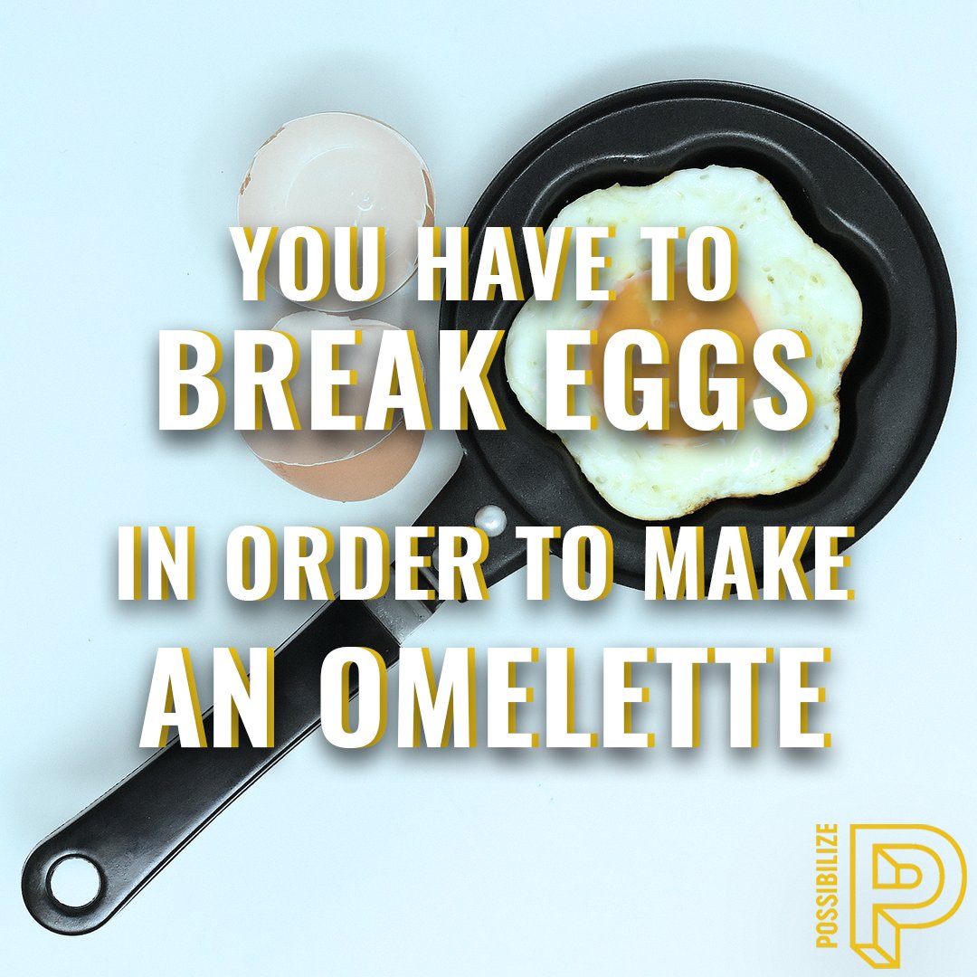 You have to break eggs in order to make an omelette. – Are you hiding or searching for any Easter eggs today? Happy Easter from the team at Possibilize! 🐰
#possibilize #possibilizing #quote #HappyEaster