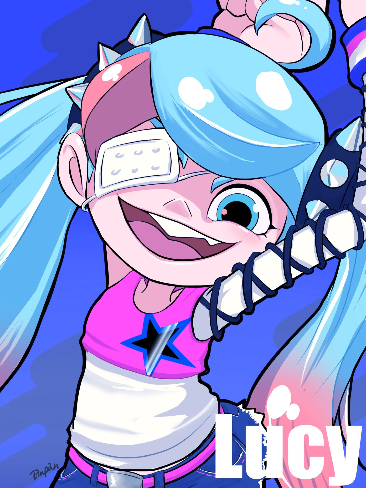 Pinpan ニンジャライラストその2ー ルーシー この子公式のキャラ紹介では心閉ざしてるって書いてあったけど 止まれの標識担いでる子が心を閉ざしてるとは思えないんだけどなw T Co Vrqtigptfk Twitter