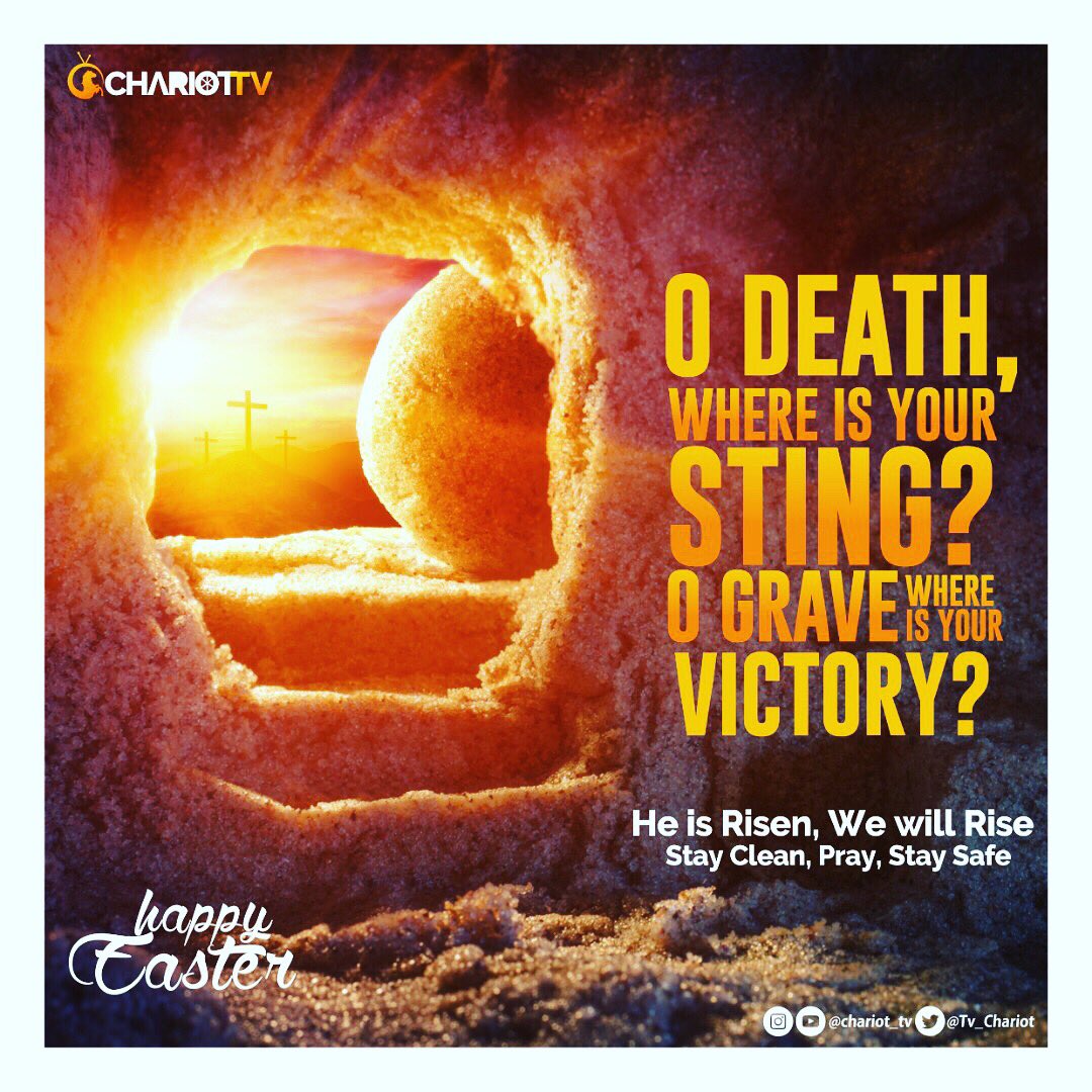 TvChariot's tweet photo. Death could not hold him, the grave could not bound him. He is risen, 
#JesusIsAlive #HeIsRisen https://t.co/lAp16JNPWl