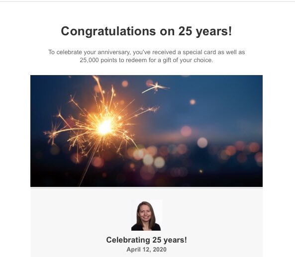 Today marks 25 years with <a href="/CVSHealth/">CVS Health</a>! With the current pandemic I am thankful to work for an organization that is focused on helping their colleagues, customers, and patients in these challenging times.