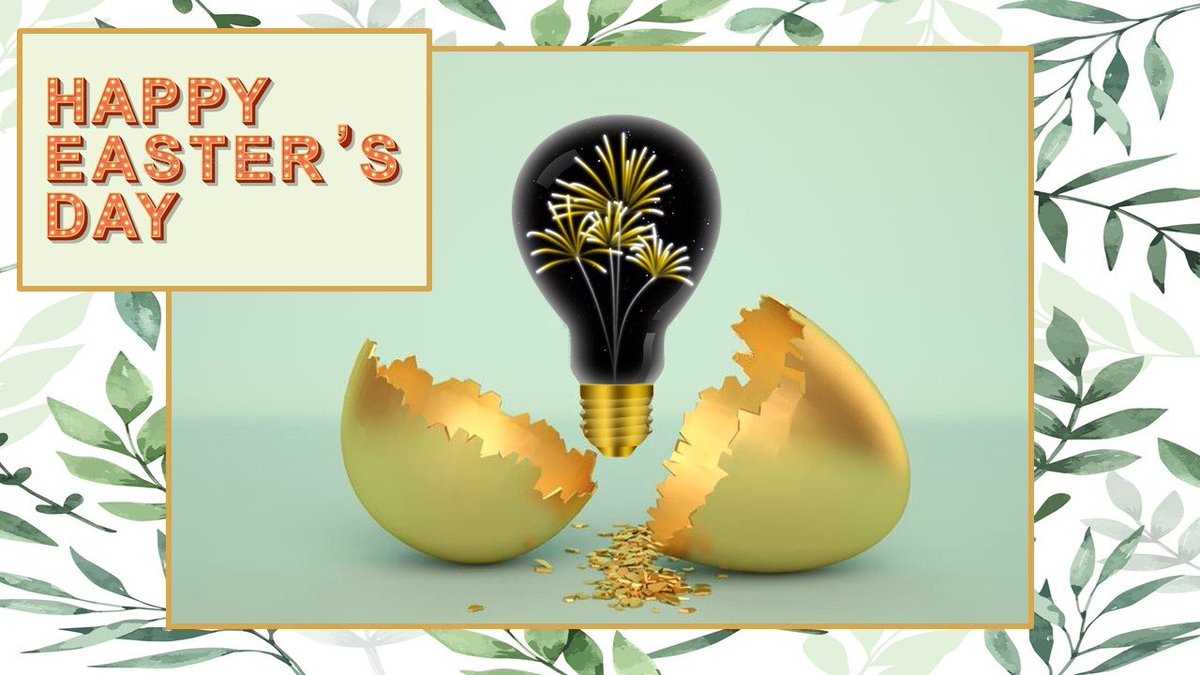pyrocharlotte's tweet photo. Joyeuses et lumineuses fêtes de Pâques à tous ! 🥚💡🐣🌿 #HappyEaster #joyeusespâques https://t.co/7btbQtaVQs