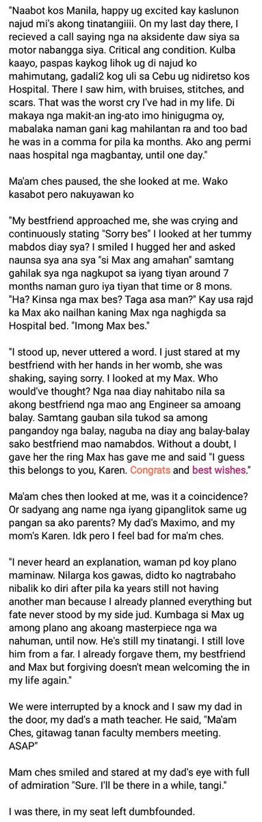 kentralph_a's tweet image. The Story of Ma'am Ches and Sir Max.

Please, take time to read guys hehe😘

Credits to the owner: Ebony

A thread;