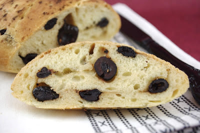  #IsolationBaking recipe # 48 No-Knead Olive Oil Bread with Olives This great & simple recipe makes enough dough for four 1-pound loaves. Perfect for pizza, focaccia (will share a recipe) or olive bread. Store in the refrigerator for up to 2 weeks. Works fine chilled.