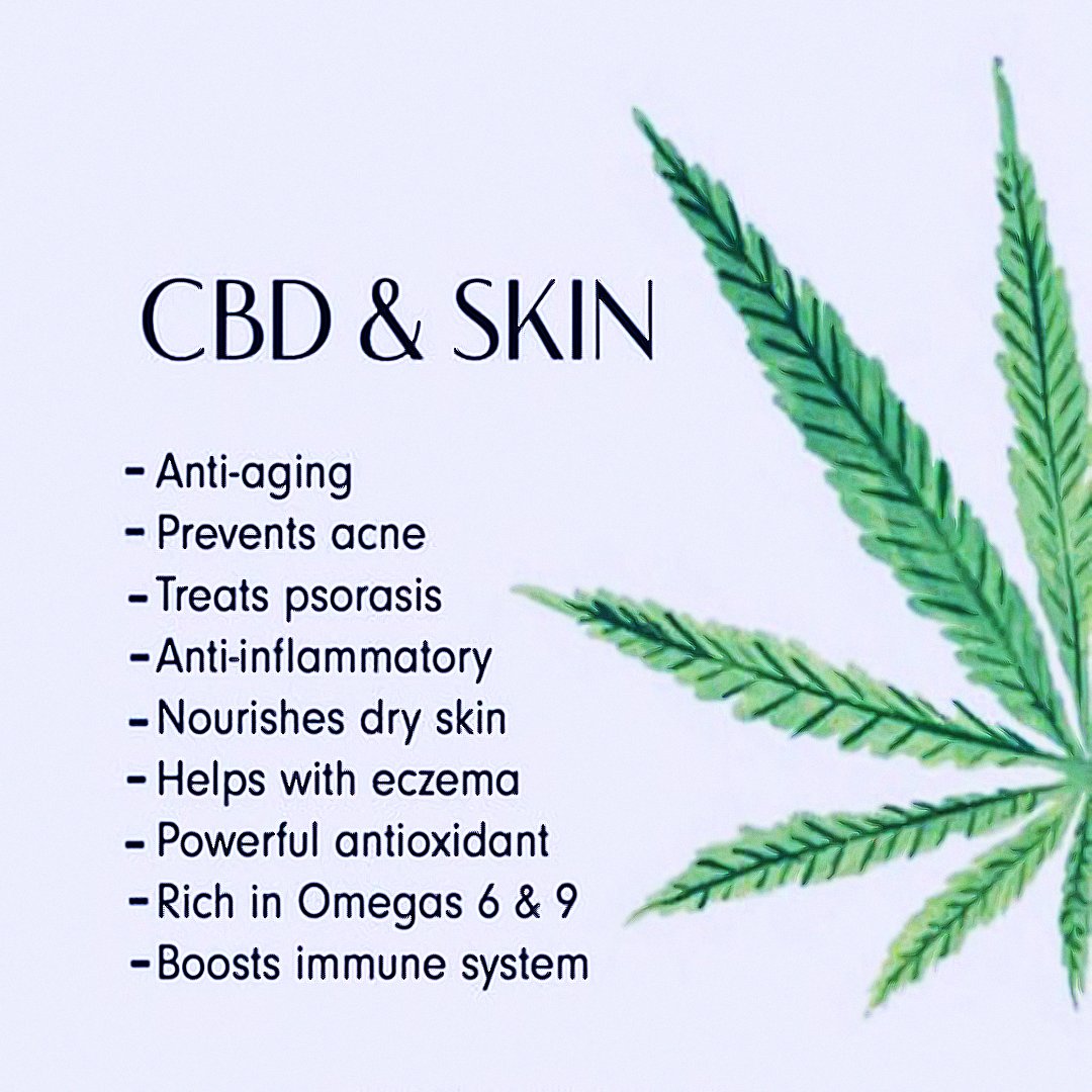 CanyonHempCo's tweet photo. The major benefits of CBD for our skin seems to be its anti-inflammatory effect. 
#cbdskin #cbdoil https://t.co/JvsuCz4W3l