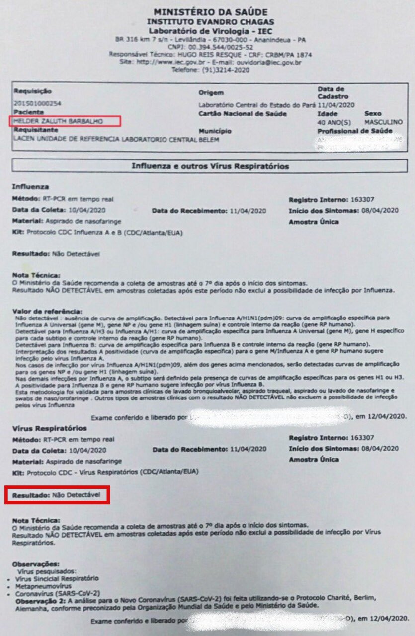 Helder Barbalho On Twitter Deu Negativo O Resultado Do Meu Exame