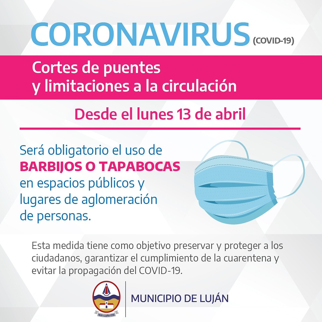 MuniLujan's tweet photo. ⚠️ Desde este Lunes 13 de abril. https://t.co/HyIt3MalIo