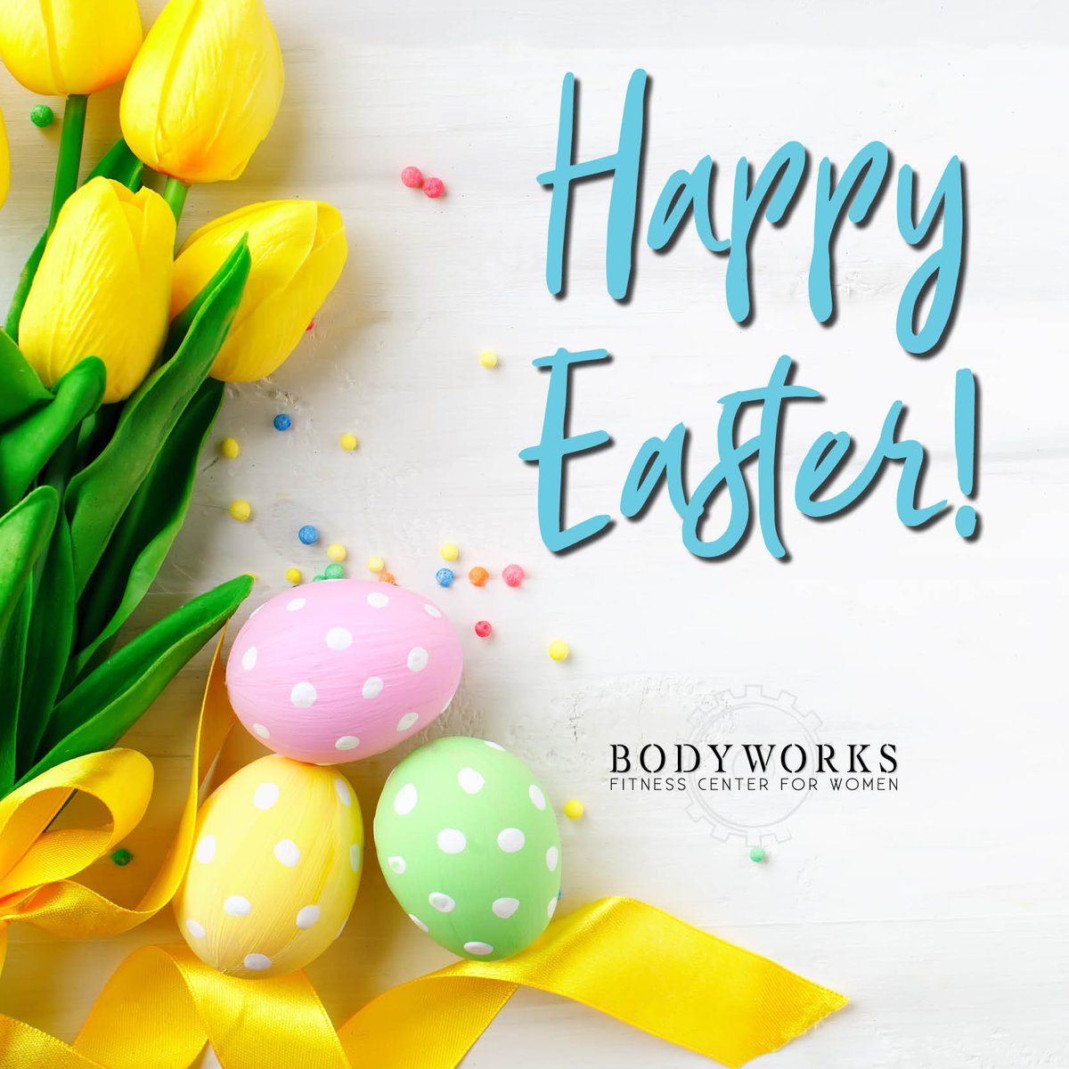 BodyworksWoburn's tweet photo. HAPPY EASTER from all of us at Bodyworks!
.
#bodyworks #bodyworkswoburn #easter #eastersunday #easterbunny #holiday https://t.co/EuryhFwHII