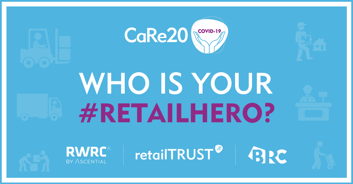 RetailWeek's tweet photo. Who is your #RetailHero? Many UK retail workers are facing hardship during Covid-19.

Nominate an incredible friend or family member working in retail, in a comment below.

Use the hashtag #RetailHero, to pay it forward, and to support our CaRe20 appeal!

https://t.co/xFxCIrpE0R https://t.co/VPEUSsBHmW