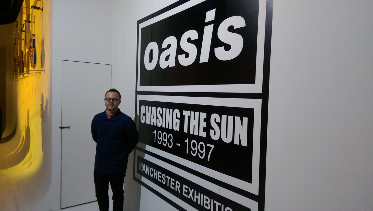 Getintothis's tweet photo. Six years ago Chasing The Sun: @oasis 1993-1997 exhibition opened it's doors in London. We had a cracking time when it came to Manchester.

@JamieBowman77 spoke to Noel - and we were featured on the @oasis Instagram: https://t.co/7sDwHnKGpe

#OasisExhibition https://t.co/o3Gg7jjWBc