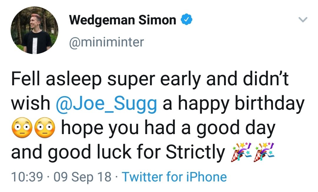 We love a good birthday tweet, even if it's a late one