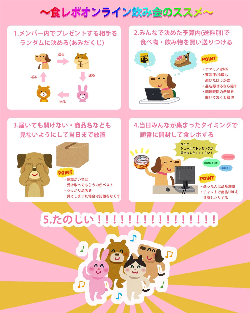 食品送りつける「オンライン飲み会」をやってみた結論は？？楽しくて幸せ！
