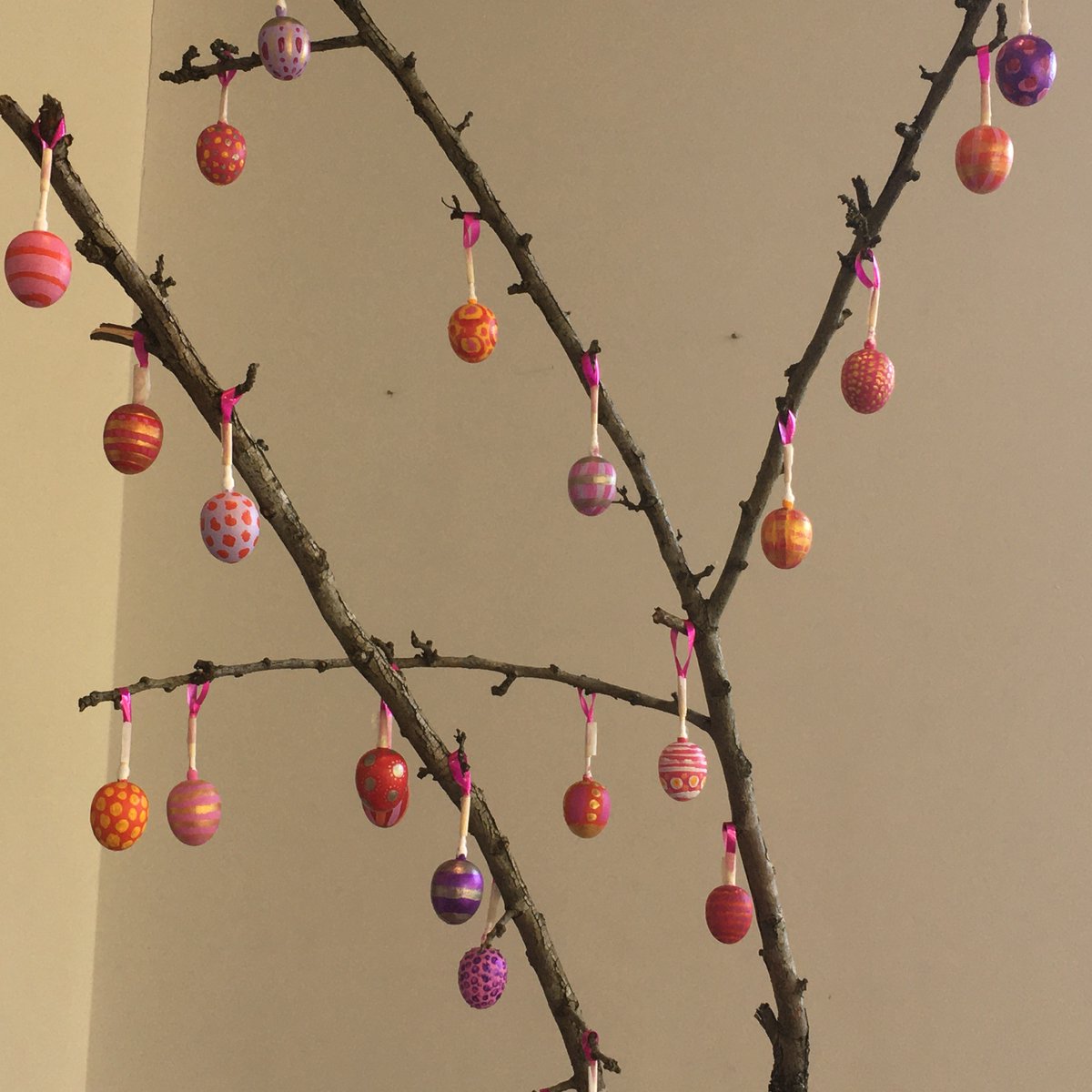 Our Easter tree this year is made from my ‘social distancing stick’ instead of the traditional pussy willow (which we couldn’t find). As always my girls wanted to know ‘why eggs and rabbits?' I normally ramble about symbols of new life. This year I decided to do some digging. 1/7