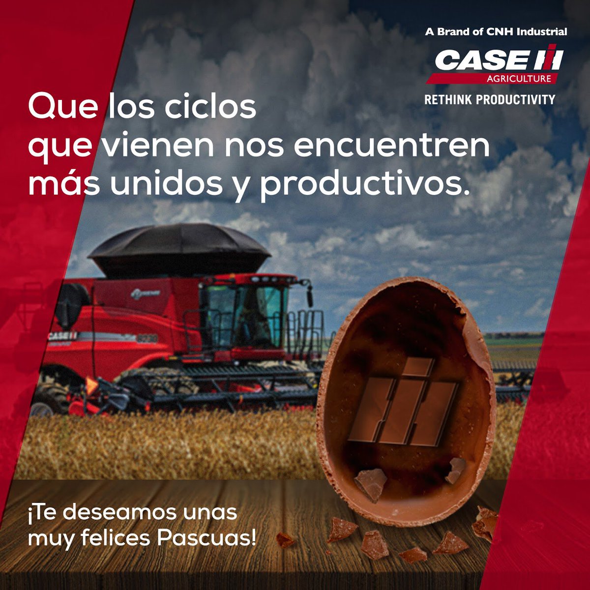 CaseIHArg's tweet photo. ¡Sigamos produciendo con conciencia y solidaridad! Hoy también estamos con vos en esta celebración especial. #FelicesPascuas https://t.co/vN5Yp4swL2