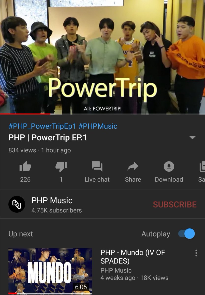 yukito1011's tweet image. How was it guys?
@_PHPMusic | #PHPMusic 
#PHP_PowerTripEP1
youtu.be/D-2v-pyH0Pc