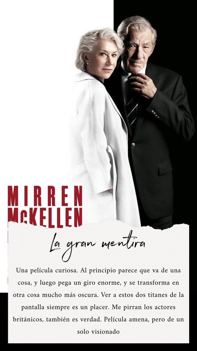 #cinedecuarentena
#pelicula
#film
#lagranmentira
#thegoodliar