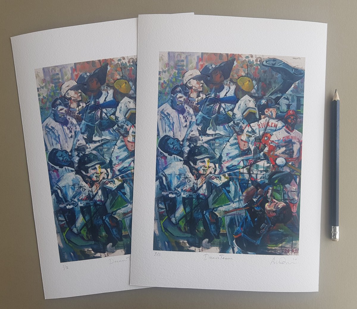 I've got two numbered and signed prints, of my #Dreamteam painting to #GIVEAWAY.
Just retweet and follow for the chance to win! Thanks for the support! 
Closes 19th April, 9pm. 
#baseball #mlbathome
<a href="/PhilHecken/">Phil Hecken</a> <a href="/UniWatch/">Uni Watch</a> <a href="/batflips_nerds/">Bat Flips and Nerds</a>