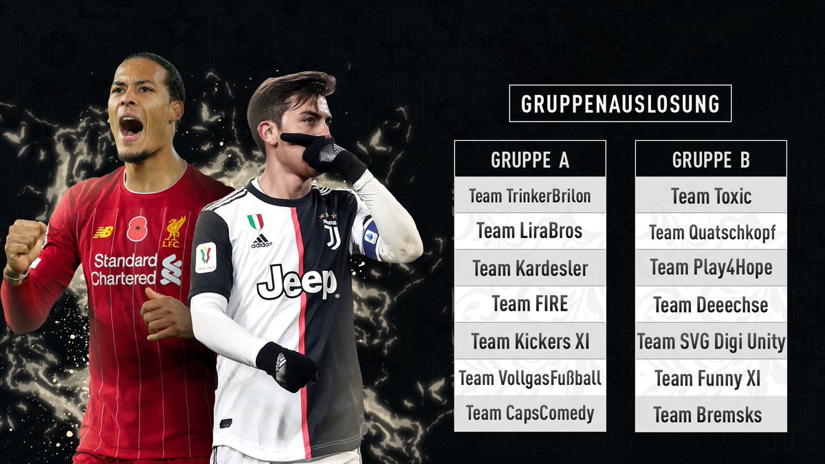 Matchday #MPCGA6 😍

Wer ist euer Favorit fürs Turnier 🤔❓

12 + 13.04 | #MakeProClubsGreatAgain6 🏆🐇