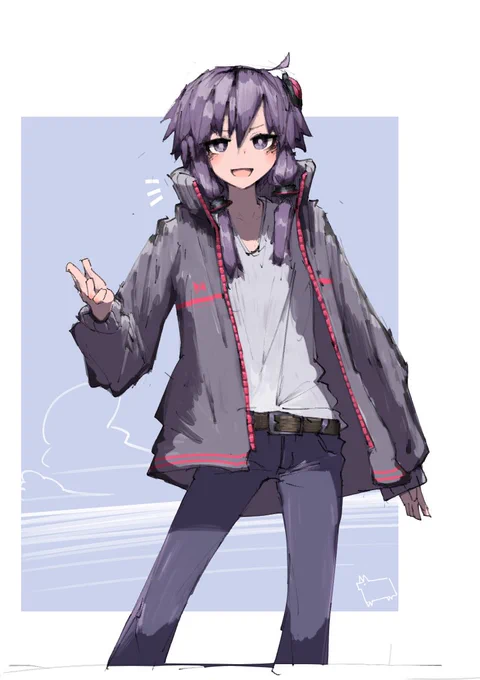 #絵描き繋がれ 
さびをさん「@sabiwo_gray」からバトンもらった!!
ボイロメインで色々な画風に挑戦しつつ描いてます? 