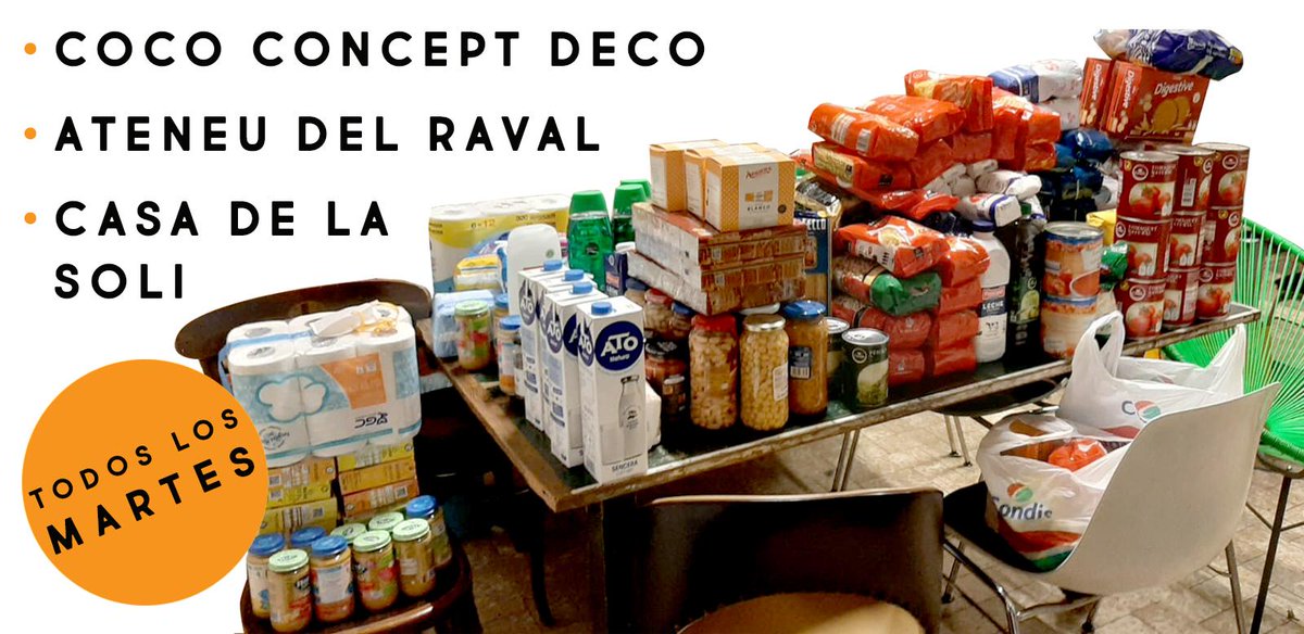 Las vecinas del Raval contunian con la iniciativa de recogida de alimentos y productos de higiene.

Miles de familias en ciutat vella están en situación de emergencia.

Hay que cuidarse y organizarse 💜❤
👇
drive.google.com/file/d/10GnGNX…