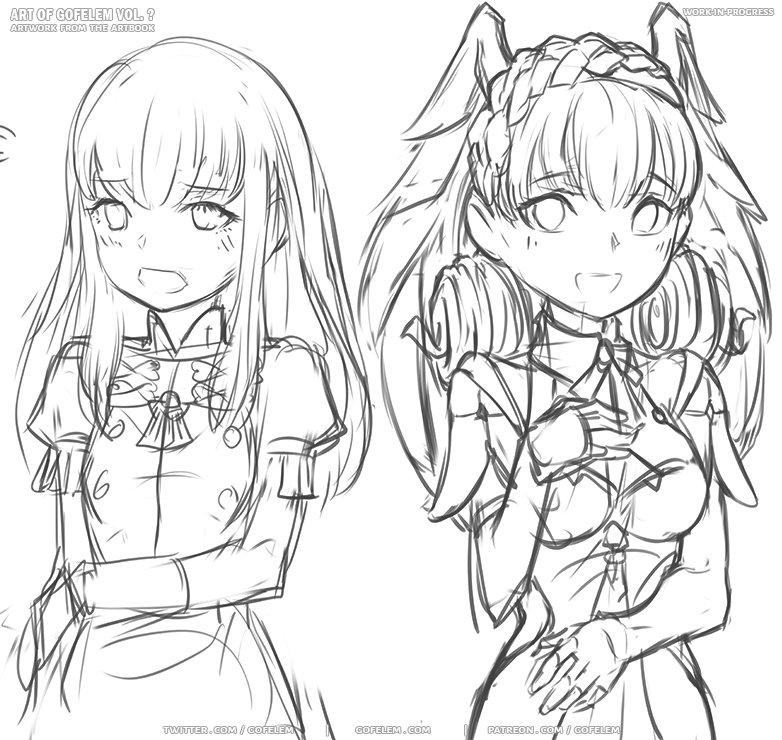 Sketches of 'thank you 5000+ followers & 40+ patreon supporters' featuring Melia or Melia + Lysithea. Can't decide which artwork to go for (o'・ε・`o).
#Melia #Antiqua #Xenoblade #XCDE #メリアエンシェント
#Lysithea #FireEmblem #FE3H #FEH #リシテア #メリア #jrpg