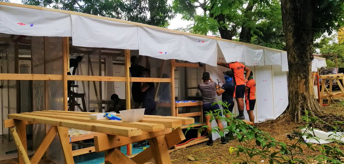 coastguardph's tweet photo. ALMOST 100% COMPLETE na po ang tinatayong emergency quarantine facility sa Dr. Jose Natalio Rodriguez Memorial Medical Center sa Caloocan City! https://t.co/qF0BkVBSba