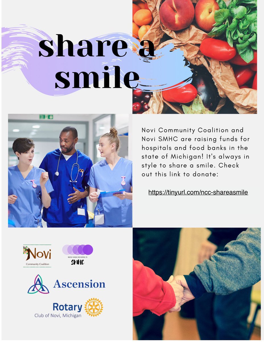 Our Novi High School Student Mental Health Committee <a href="/noviSMHC/">Novi Student Mental Health Committee</a> and the Novi Community Coalition <a href="/NoviCC_Mi/">NoviCC.org</a> are working to make a difference. Share a smile! #NoviTogether