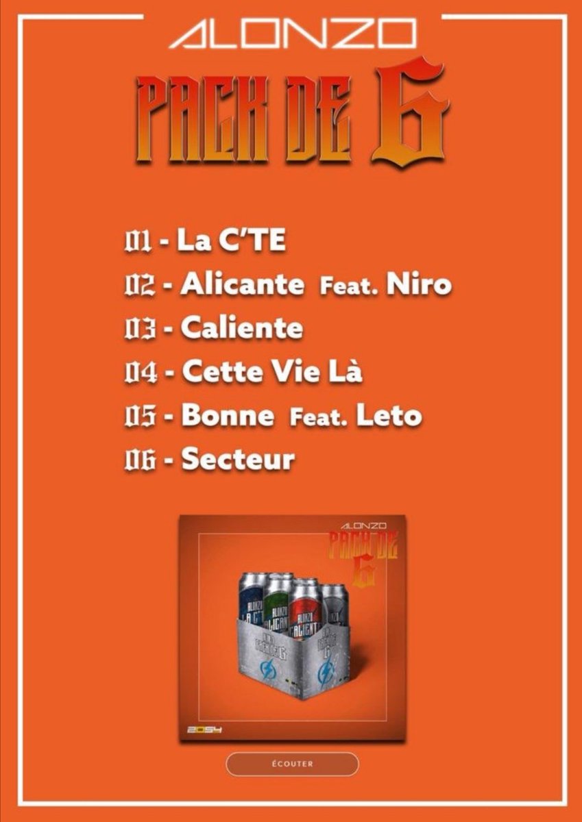 UnRdeRap's tweet photo. 🆕 #InstantNouveauté
🚨 @Alonzopsy4 vient de sortir un EP surprise : #PackDe6
◽6 titres
◽Un avec @Leto_PSOTHUG
◽Un avec @officielniro
⤵️⤵️ https://t.co/ZgEv3LjUJj