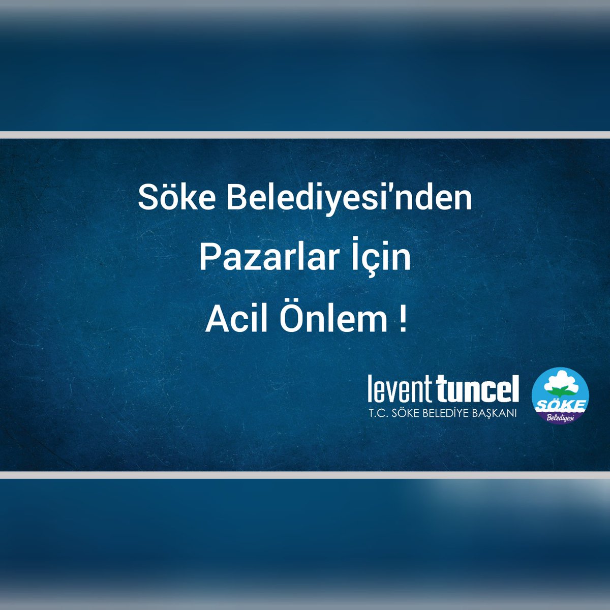 İncirliova'nın Acarlar Mahallesi'nde başlatılan karantina uygulaması sebebiyle önümüzdeki günlerde Söke’de kurulacak olan pazarlara geçici bir süreyle dışarıdan pazarcı esnafı alınmayacaktır.