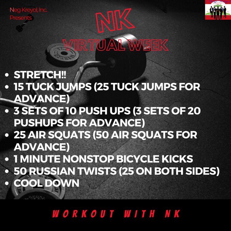 Good afternoon,

We are having a virtual week. Tomorrow is workout with NK, and all you would have to do is record yourself doing one of the exercises from the workout and tag us @fau_nk on your Instagram story. Thank you!  🏃🏿‍♂️🏋🏾‍♂️