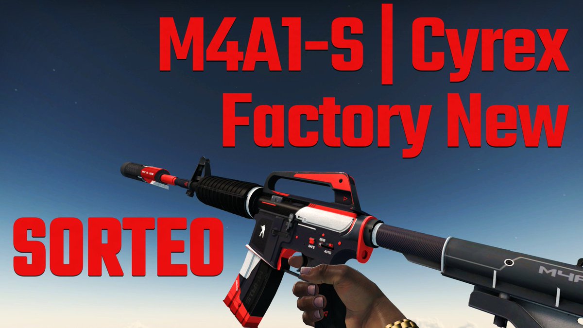 MaitaneCS's tweet photo. ✨S O R T E O✨

🎁M4A1-S | Cyrex - Factory New🎁

🔴REQUISITOS:
✅Follow
🔁Retweet

⏰26/04/2020 - 20:00

🍀MUCHA SUERTE A TODOS!!🍀

#Sorteo #SorteoCSGO #CSGOGiveaway https://t.co/q2uyzptooI