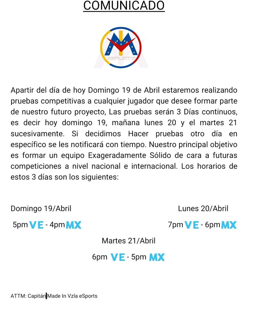#Comunicado

los siguientes contactos estarán disponibles para q puedas inscribirte!

• Luis Rodríguez
<a href="/EleRoyal2020/">CDP | Berlín ☦️</a>
Wsp: (+584248901899)
• Manues Britos 
@TrainerBIsGod 
Wsp: (+584245693644)

Esperemos Estén interesados en unirse al equipo, se vienen  1/2