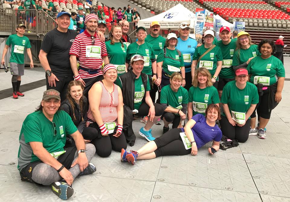 ibsmiley's tweet photo. Out of my 30 years of participating in the @VancouverSunRun this is one of my favorite memories from 2018 - a post-race group photo with my participants &amp; fellow leaders of the WC Blair Sun Run Intraining clinic (I was the coordinator/leader of the group). #MySunRun https://t.co/ct9UvPPXJ6