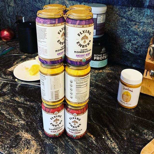 zpr.io/tihNx boozyketones made me do it... 🤷‍♀️ Had a total score at my local grocery outlet yesterday... I don’t drink much but I tried one flavor of these flyingembersbrew hard kombucha a few weeks ago, I’m smitten!

Anyone else miss grocery shopping? I’m severely