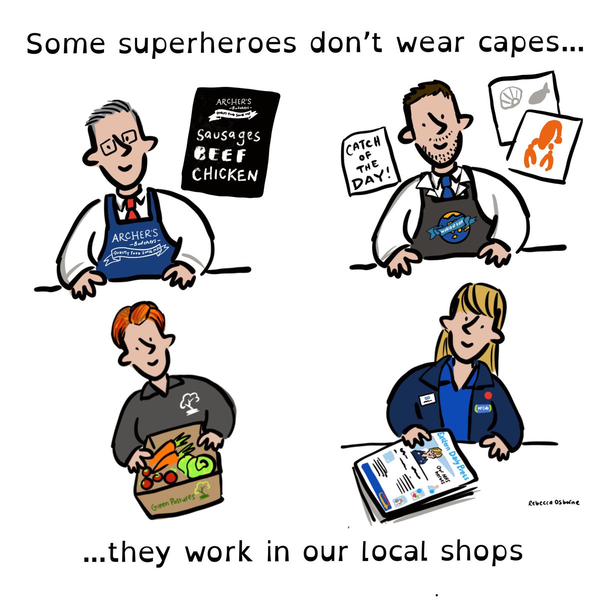 rebeccavosborne's tweet photo. A HUGE #thankyou to all our #local shops, those small businesses helping to feed us and keep us up to date with the news 😀 #thankyoukeyworkers #shoplocal #norfolk #suffolk https://t.co/MCa7Y9yc1s