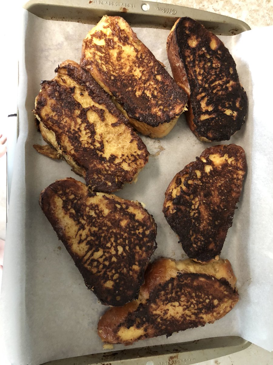 thatgrimes's tweet photo. Fooled around and made Challah French Toast with @inagarten’s recipe using the bread I baked yesterday and omg it was one of the best things I have ever put in my mouth! I can’t even! May quit lawyering and just open a french toast shop... #HappyDavid #Foodie #CovidCooking https://t.co/6u0I81Po6k