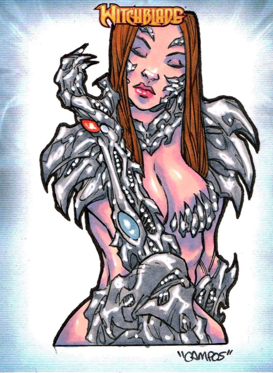 StalkDCampos's tweet photo. Another dive into the archive and we find ourselves in the world of The Witchblade! I had a blast drawing Top Cow's leading lady. https://t.co/eE6vJPpNNb