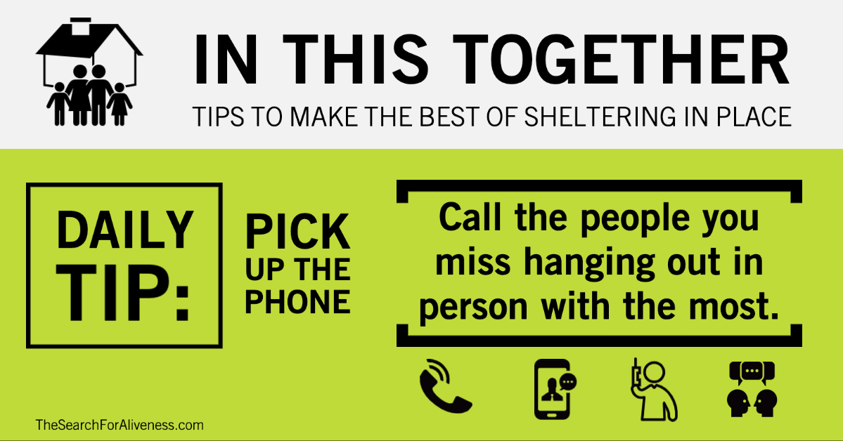 AlivenessSeries's tweet photo. Play it old school.  Dial those numbers and talk to someone with your actual voice. #wereinthistogether #aliveness #shelterinplace #callingisbetterthantexting https://t.co/0auzdCkISM