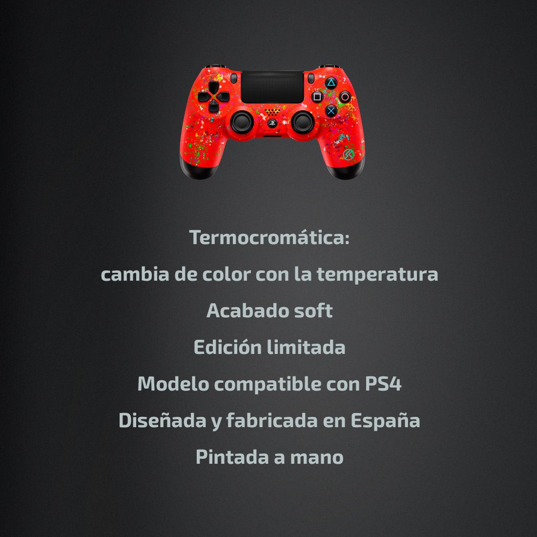6Kskin's tweet photo. Os presentamos el modelo SPLASH☄️ Se trata de una carcasa termocromática, los colores cambian con la temperatura de la piel.
Compatible para mandos PS4. Consigue la tuya en https://t.co/cGrc1iD7dB 💥
#6KSKIN #carcasamando #controllershell #controllercase #PS4 https://t.co/4ijDN3KKfu