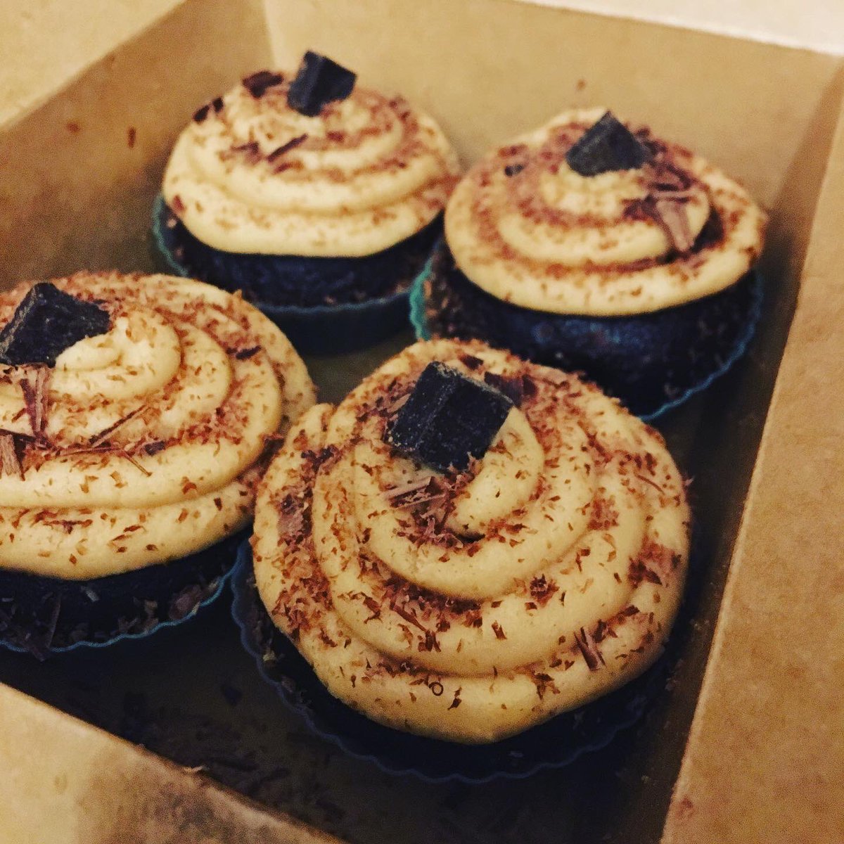 Mike_da_Chef's tweet photo. Omg these Dark Chocolate Cupcakes with Peanut Butter Icing were unbelievable. I’m so lucky to have such a talented pastry chef on my team! The clients loved them! #ordernow #delivery #available #yummy #love #life https://t.co/5Do8bVyCJQ