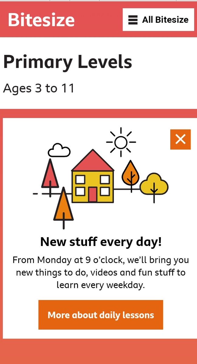 FairHillPS1's tweet photo. Tomorrow BBC Bitesize are producing lessons for all Primary age children. Will certainly help out with all those home teaching tomorrow. https://t.co/wol5WLYsrv
