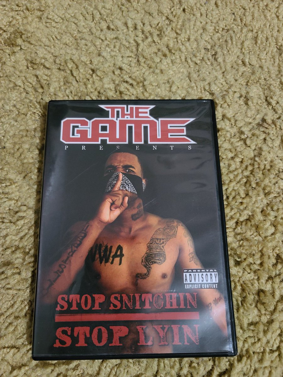 ChrisPaniro's tweet photo. This classic DVD 🔥🔥🔥 @thegame #StopSnitchinStopLyin #GUNOT https://t.co/bT28UYgh82