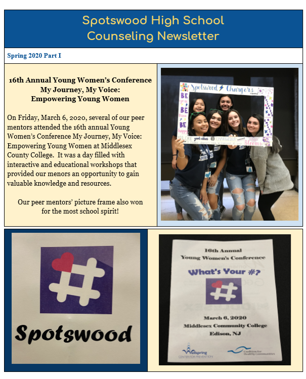 SPSDCounseling's tweet photo. Check out the SHS School Counseling Spring Newsletter # 1 https://t.co/6JrXE8952Y