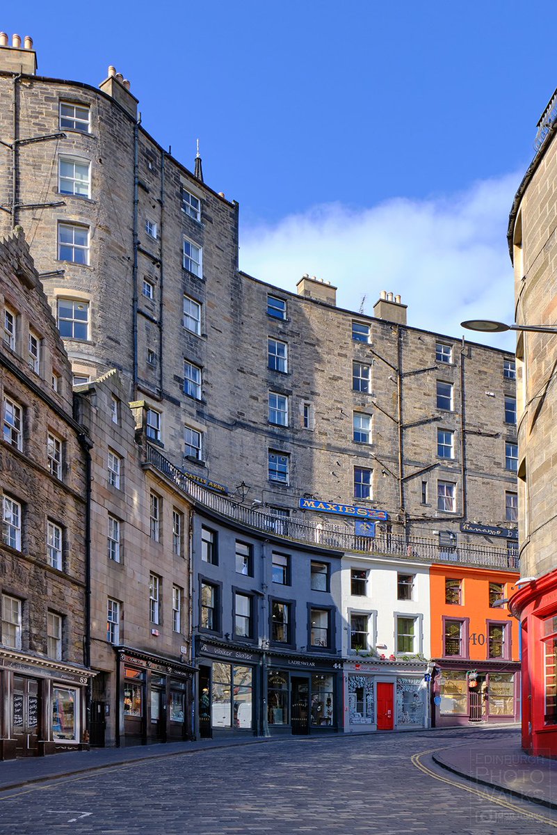 The colourful facades of Victoria Street.
#Edinburgh #Scotland #VisitScotland #VictoriaStreet