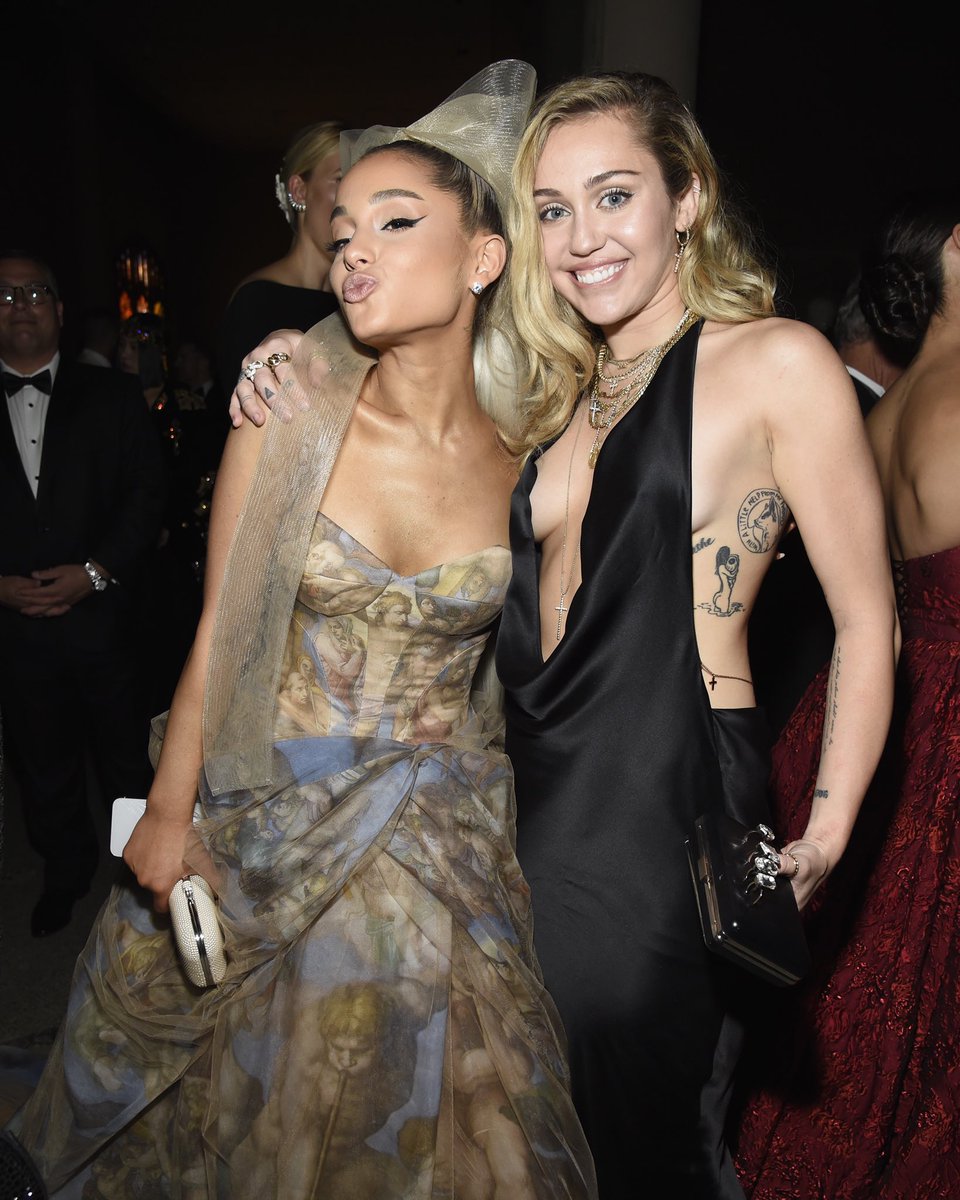 miley and ariana at the 2018 met gala 