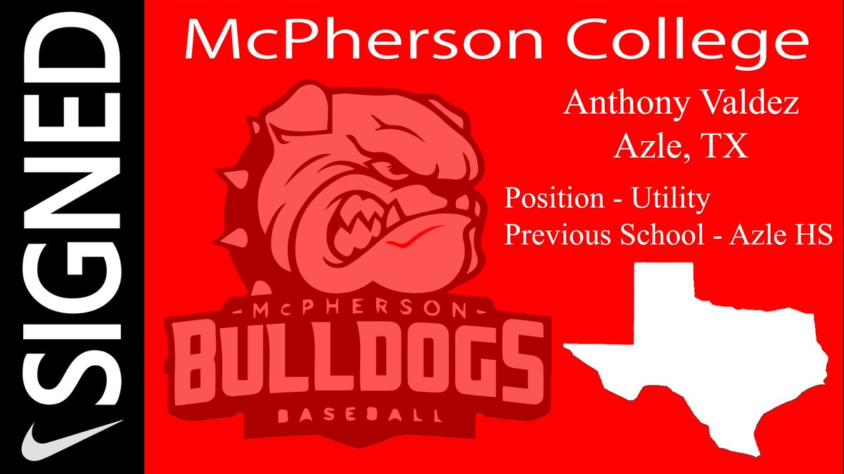 McPhersonBSB's tweet photo. We are excited to welcome Util. Anthony Valdez of Azle, TX to the Bulldog family! #SkoDogs https://t.co/olCInMZ6v6